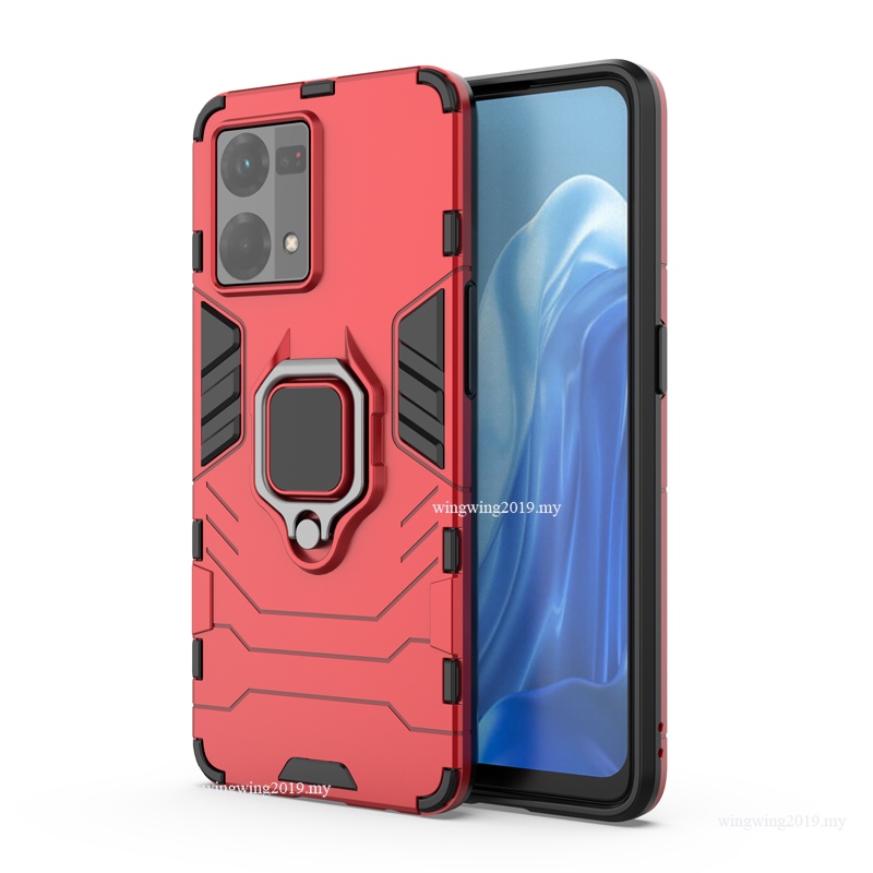 Shockproof Armor Case Untuk OPPO Reno7 4G Cases Stand Holder Magnetic Phone Back Cover Untuk Reno7 4G F12 Pro Fundas