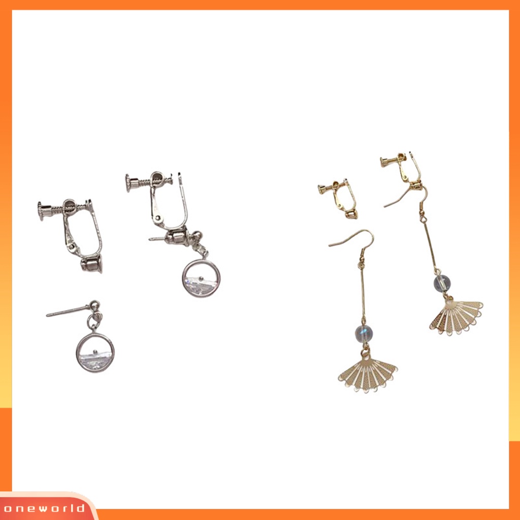 [WOD] 5pcs Eardrop Adjustable Tanpa Tindik Klip Telinga Convertor Anting Aksesoris