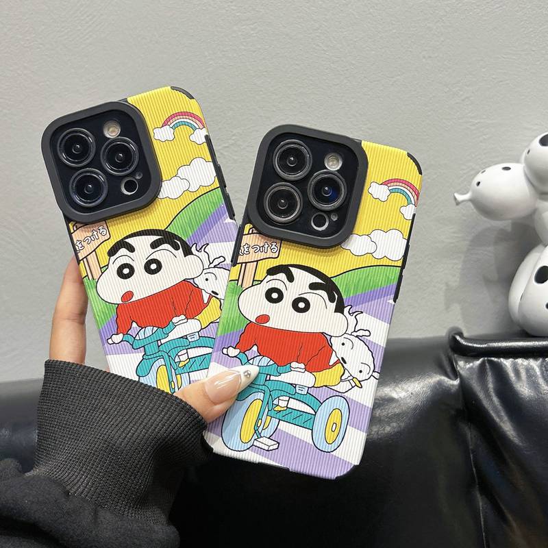 All New Cute Crayon Shin-chan Soft Case IPhone 7 Plus 8 Plus X XS XR XS Max 11 13 12 14 PRO Max 14 Plus SE Phone Case Girl Girl Women' Fashion Anime