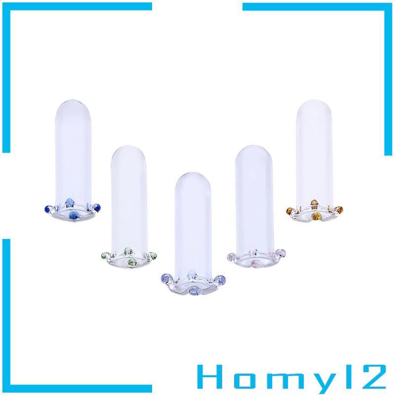 [HOMYL2] 5pcs Sedotan Kaca Penutup Sedotan Plug Untuk Sedotan8/10Mm Creative Straw Toppers