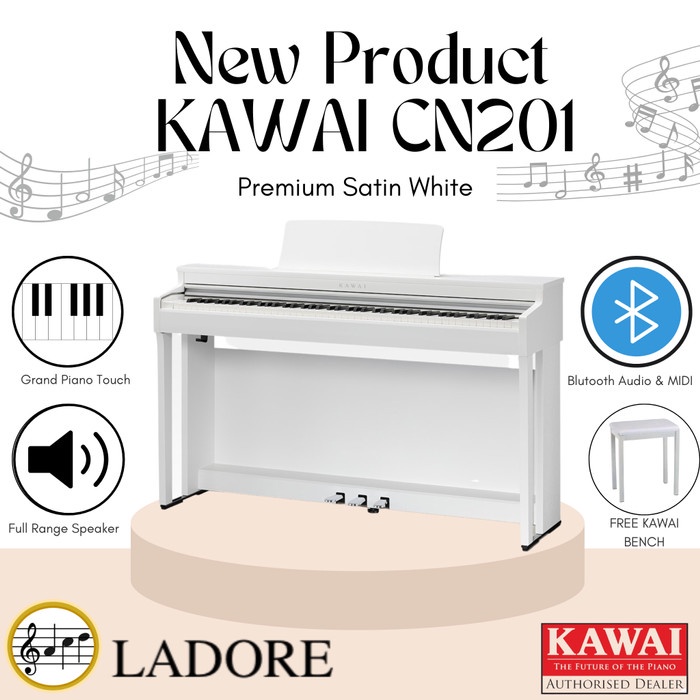 KAWAI CN201 Digital Piano - Black / White / Rosewood /Next CN29 CN 201 - Putih