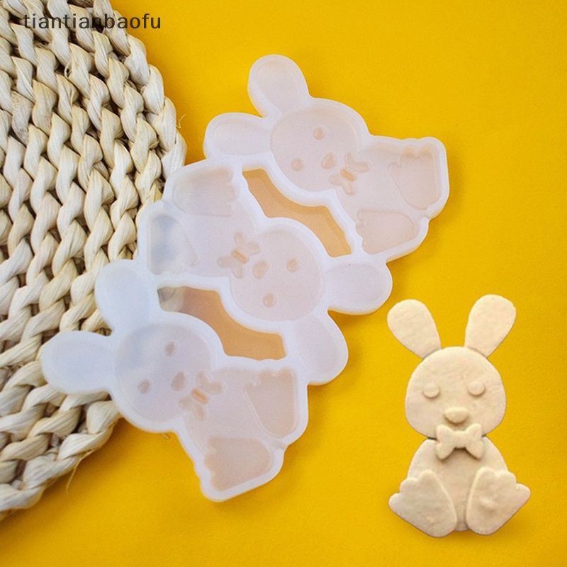 [tiantianbaofu] 3d Bunny Lollipop Permen Coklat Cetakan Silikon Kue Paskah Decorag Tools Butik