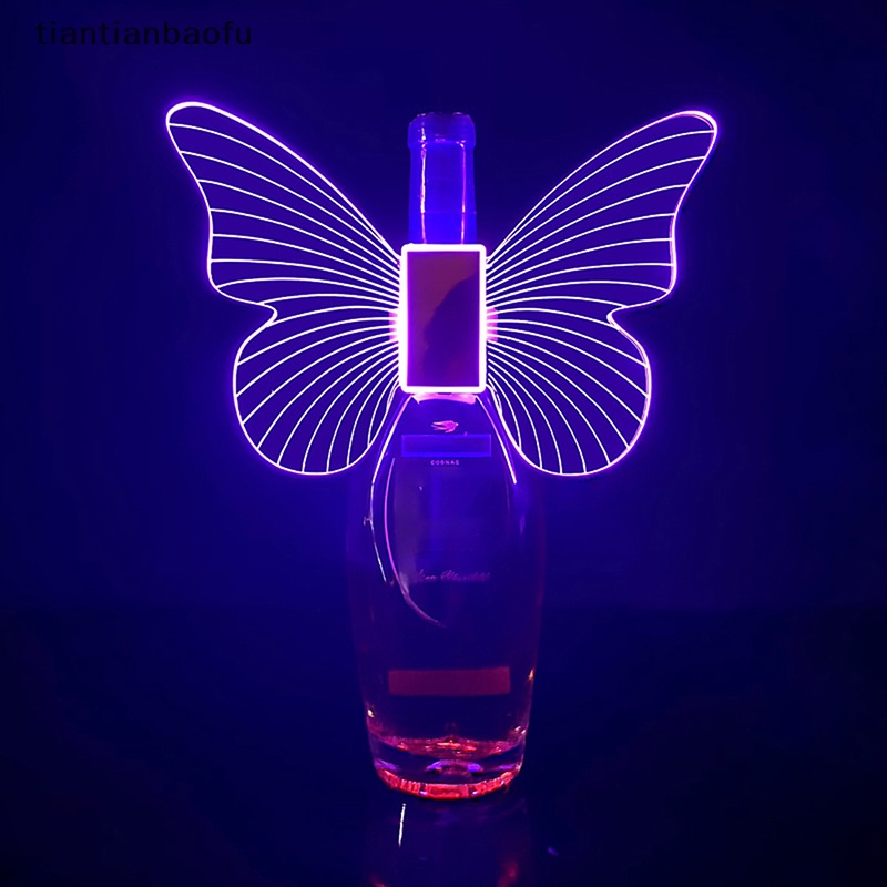 [tiantianbaofu] Led Strobo Topper Sayap Kupu Lampu Champagne Service Bottle Boutique