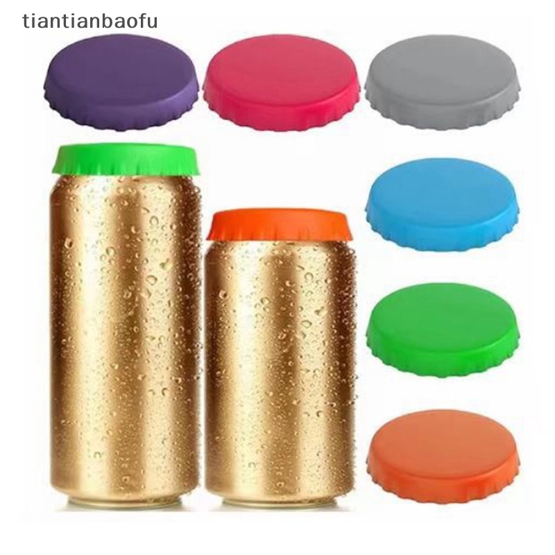 [tiantianbaofu] Soda Lid Multiwarna Pelindung Kaleng Minuman Silicone Can Cover Anti Bocor Cap Butik