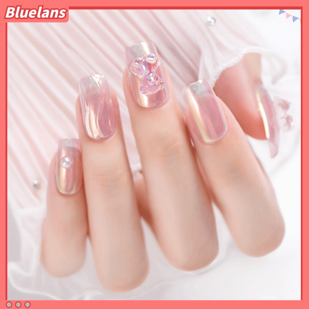[BLM] Stiker Sequin Nail Art Resin Motif Beruang Berkilau Untuk DIY