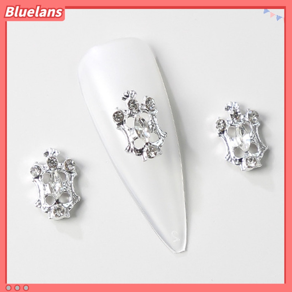 [BLM] 10pcs /Set Ornamen Paduan Kuku Berbagai Bentuk Tidak Luntur AB Coating Seri Vintage Art Parts Charms Metal Aksesoris Untuk Perempuan