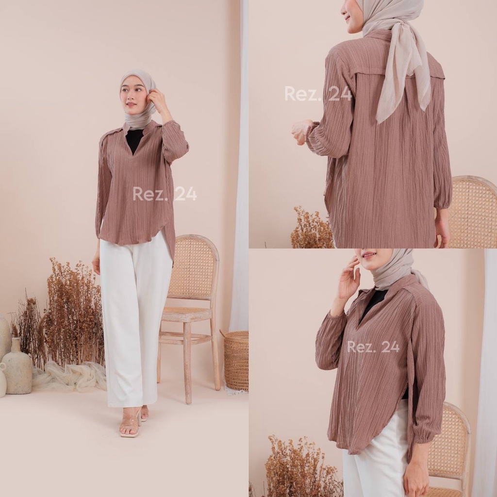 LIVIA BLOUSE | BLOUSE LADY CRUSH | ATASAN WANITA KOREA