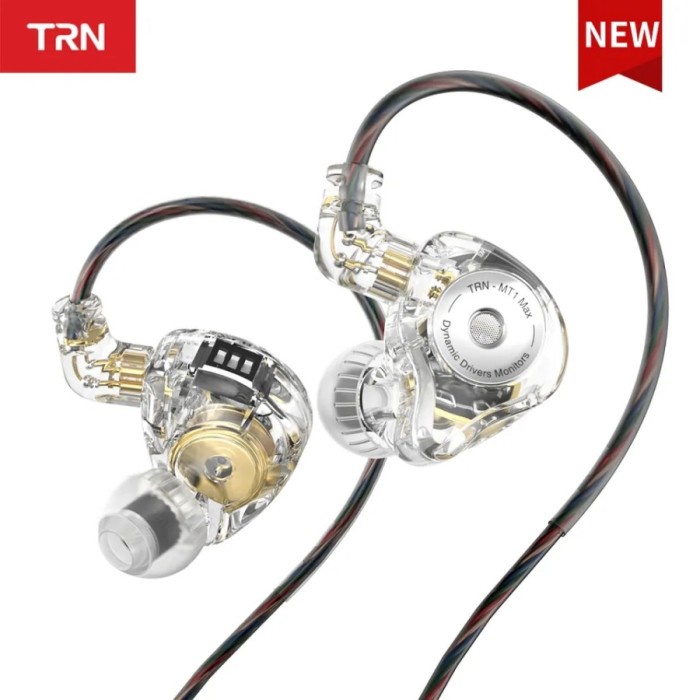 TRN MT1 MAX Tuning HiFi Earphone Dual Magnet Driver Headset IEM Mic