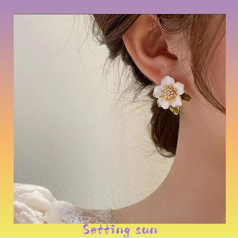 Anting Tusuk Motif Bunga Gaya Korea Fashion Untuk Wanita TN