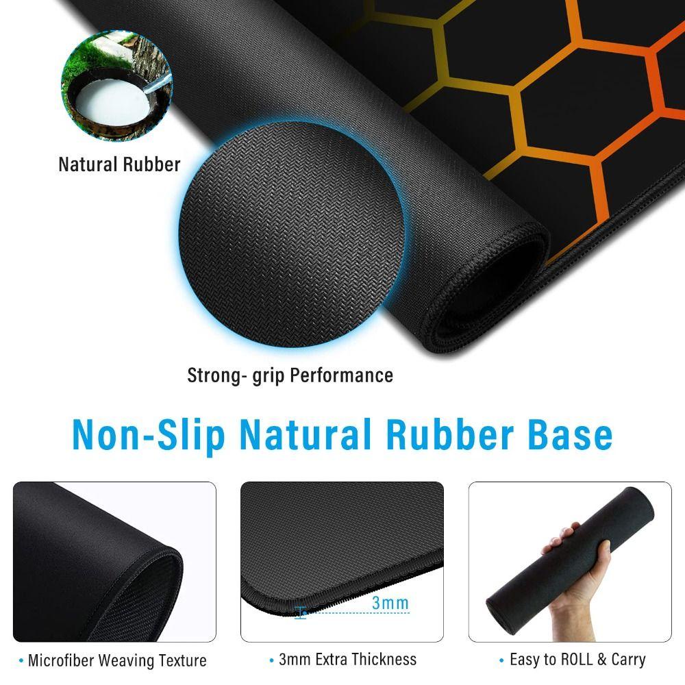 Populer Alas Mouse Jahitan Tepi Hitam Water-proof Desk Pad