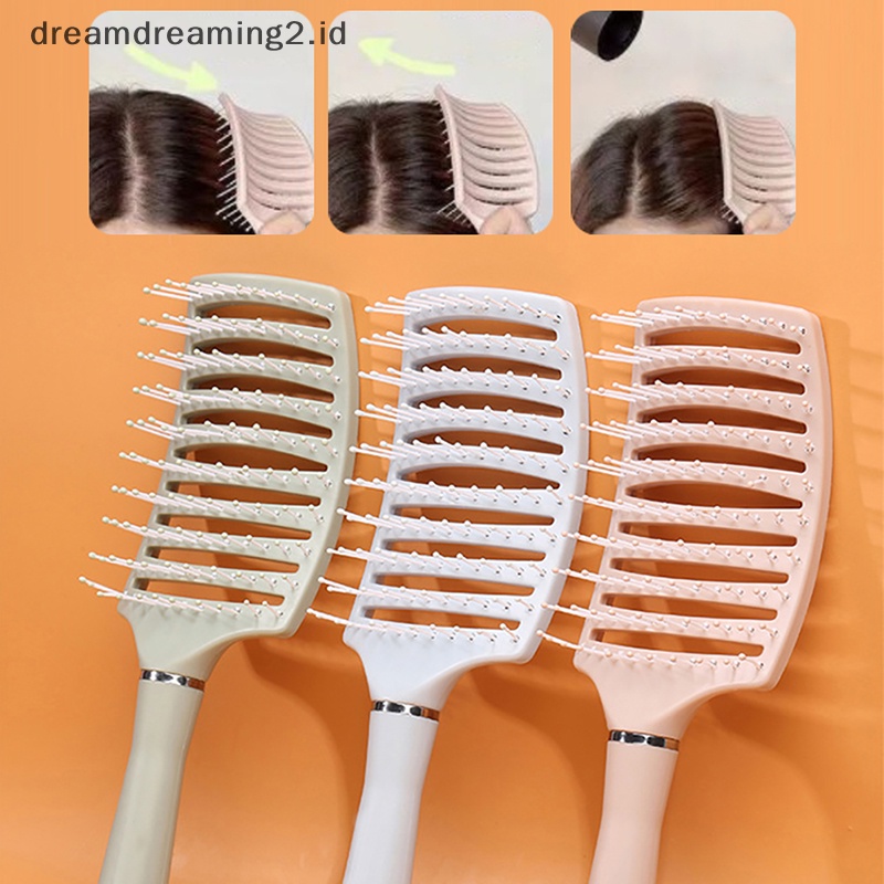 (drea) 1pc Sikat Rambut Sisir Pijat Kulit Kepala Hairbrush Sisir Penata Rambut Rumah Tangga //