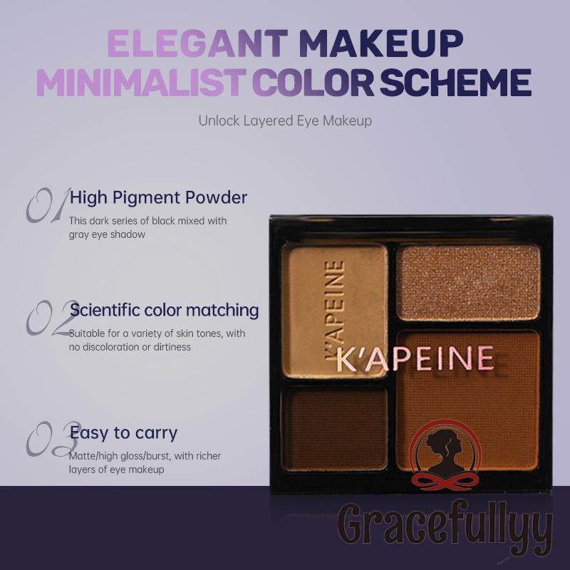 [COD]K'APEINE Eyeshadow Palette 4 Warna Matte Highlight Korea Eyeshadow Palette Murah Waterproof Glitter Matte Highlight-GY