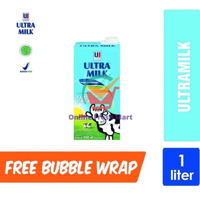 

Ultramilk UHT Full Cream Susu [1 Liter] - Online Fresh Mart Denpasar