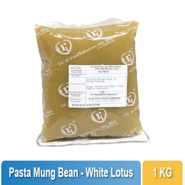 

New Arrival- YU AI - Pasta Filling White Lotus 1Kg / Pasta Biji Lotus
