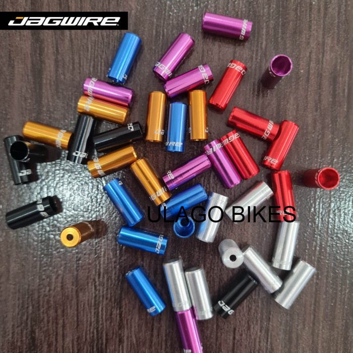 open end cap glossy JAGWIRE brake shifter tutup kabel rem 4mm 5mm cup - Hitam, Brake 5.0mm