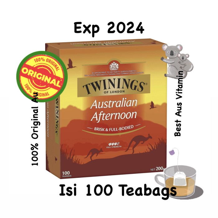 

N.E.W Twinings Australian Afternoon Tea Bags 100 Original