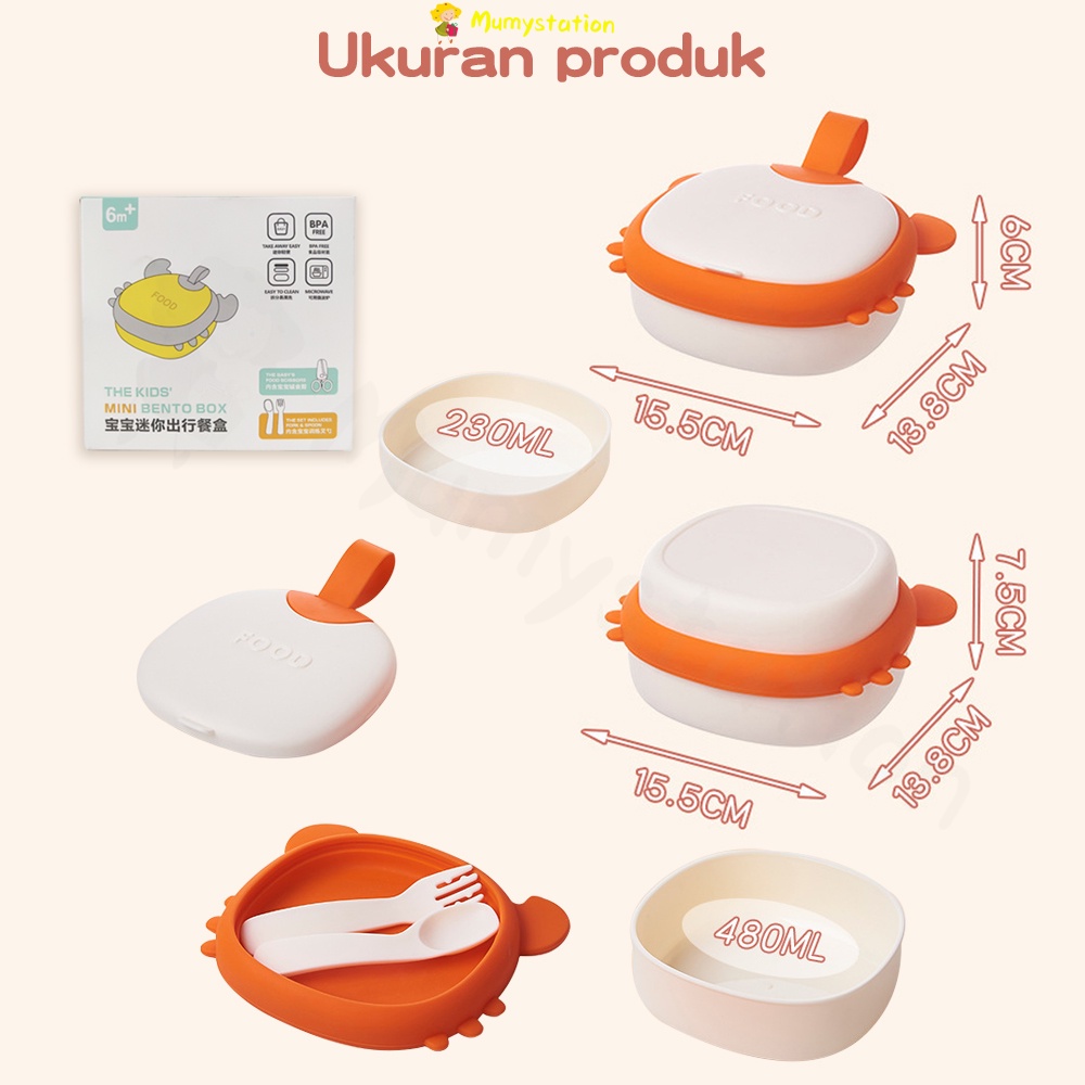 Mumystation Lunch Box /Kotak Bekal Makan Siang/Kotak Makan Tempat /Makan Anak Bayi