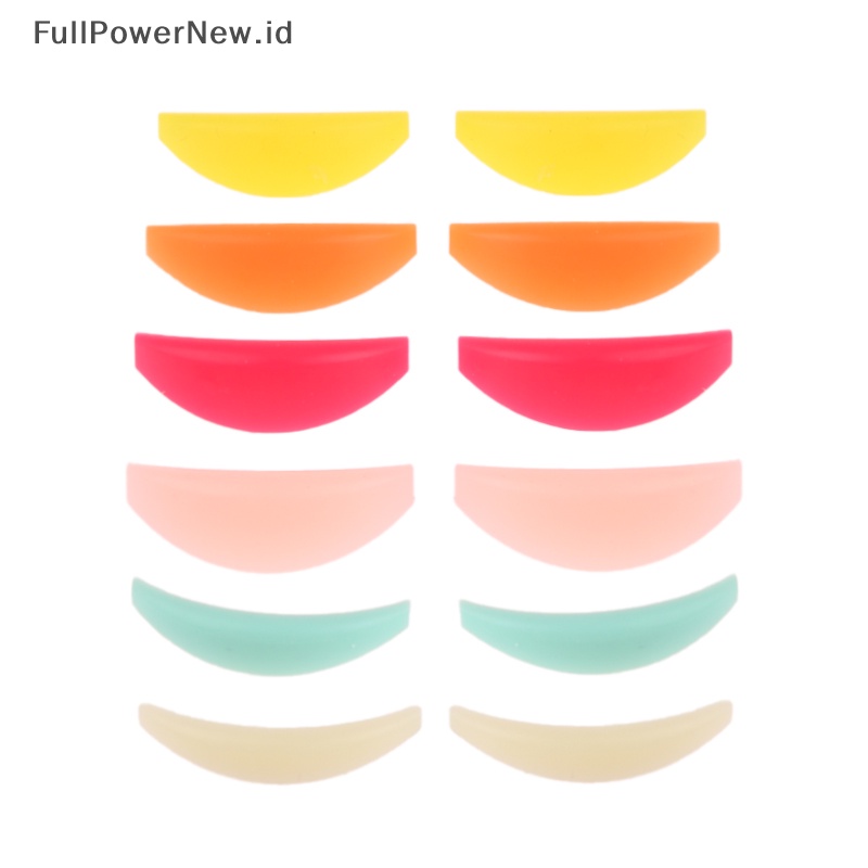 Power 6pasang Coloful Lash Lift Lifg Curlers Curl Silicone Shields Pads Reusable Perm ID