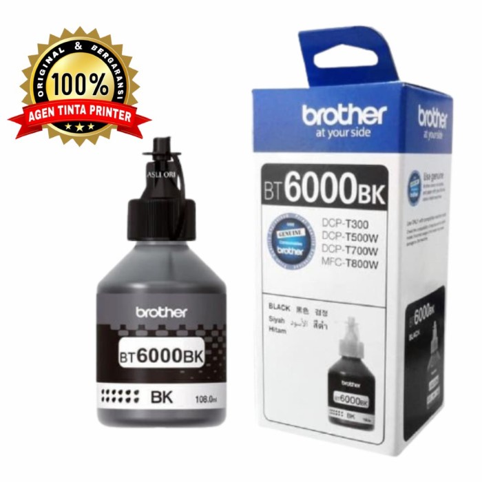 

TINTA BROTHER BT6000 BLACK - Hitam