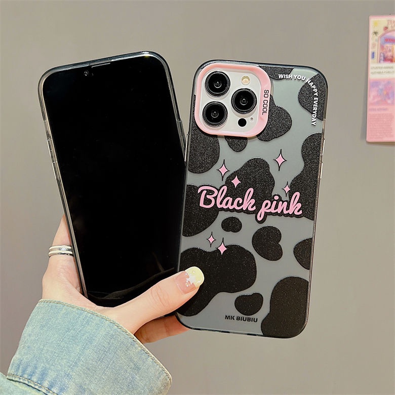 IPHONE Casing Ponsel Desain Berwarna Double Layer Print Leopard Layar Penuh Minimal Kompatibel Dengan Iphone12 13 14 11 Pro Max Vvrrt