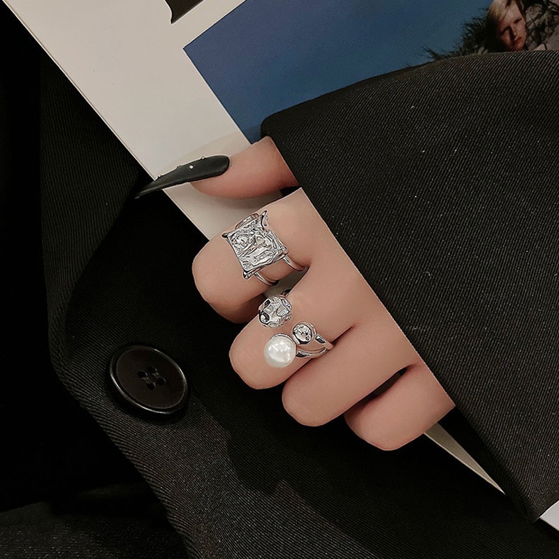 Aksesoris Cincin Lava Tidak Teratur Kepribadian Fashion Temperamen Fashion