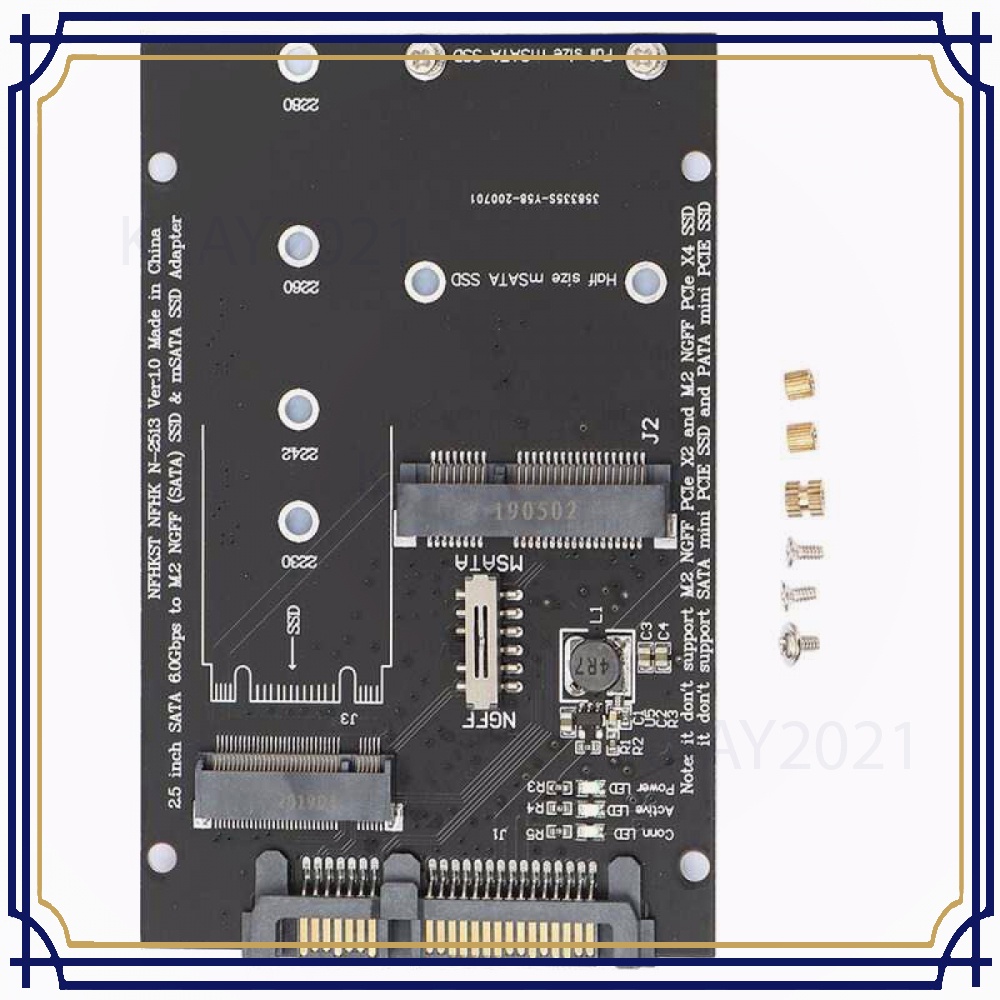 Adaptor Konventer M.2 NGFF SSD to SATA III 2.5 Inch - N-2513