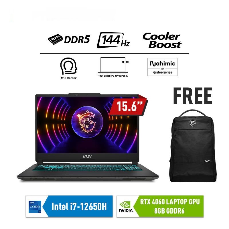 MSI Cyborg 15 A12VF i7-12650H RTX4060 15.6" FHD 144Hz IPS-Level