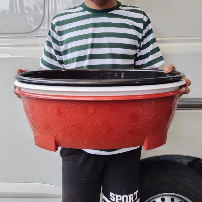 pot bonsai oval 10 putih,panjang 50 cm,pot bonsai besar hitam,teracota