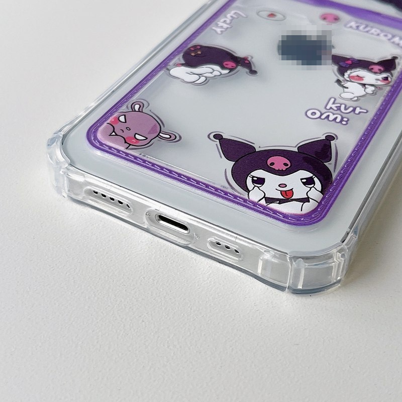 Card Case Cute Melody Kuromi Soft Case HP iP iPhone 14 13 12 11 Pro X XS XR Max 7 8 + Plus Girl Woman FTD Casing Apple