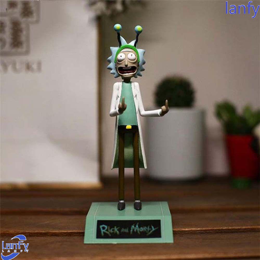 Lanfy Boneka Rick And Morty Kartun Dekorasi Mobil Figure Model Mainan Rick Figure Toys