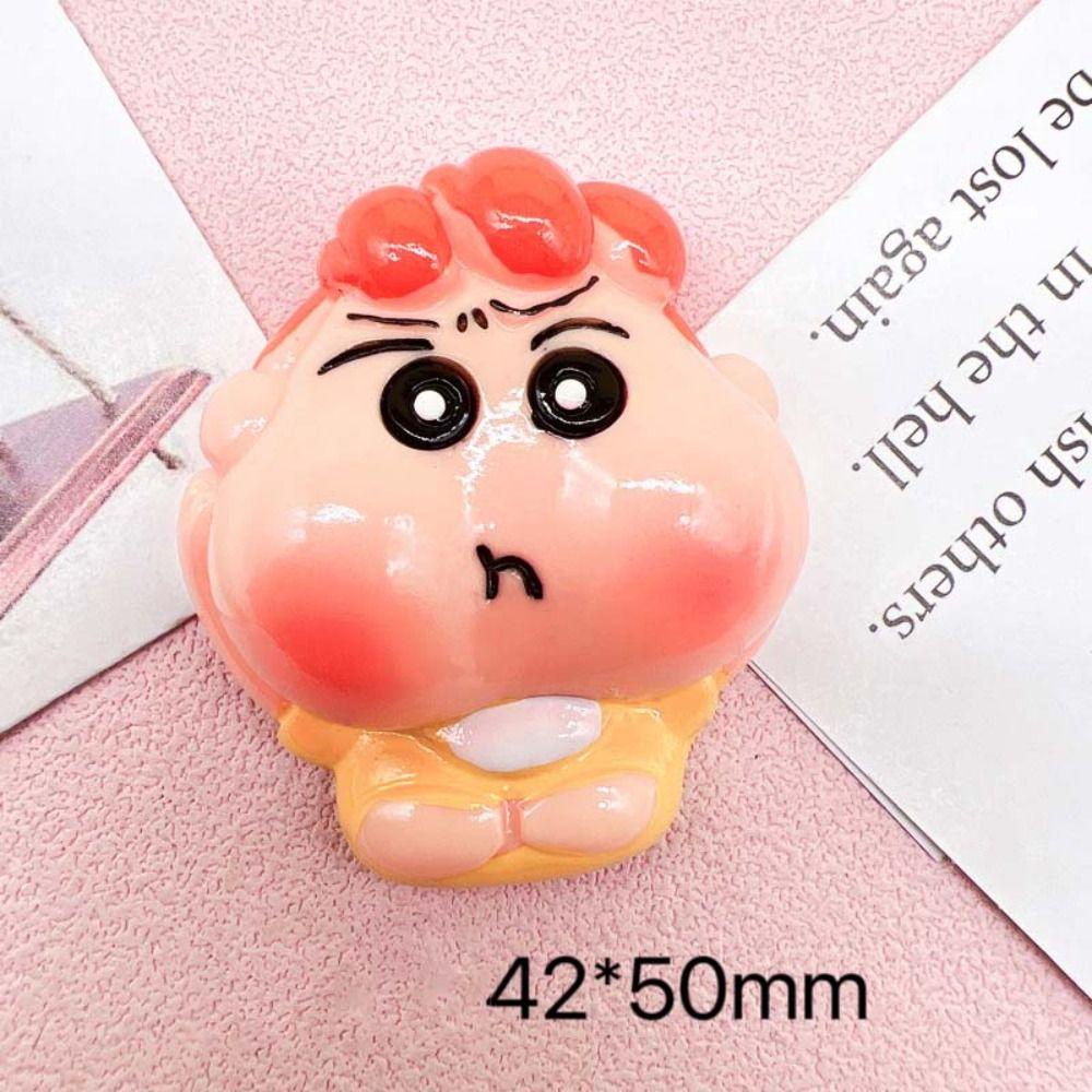 Needway Crayon Shin-Chan Aksesoris Wajah Besar Seri Crayon Crayon Shin-Chan Diy Membuat Bahan Kartun Hewan Goo Kartu Bahan Ponsel Case Dekorasi Untuk Untuk Anak