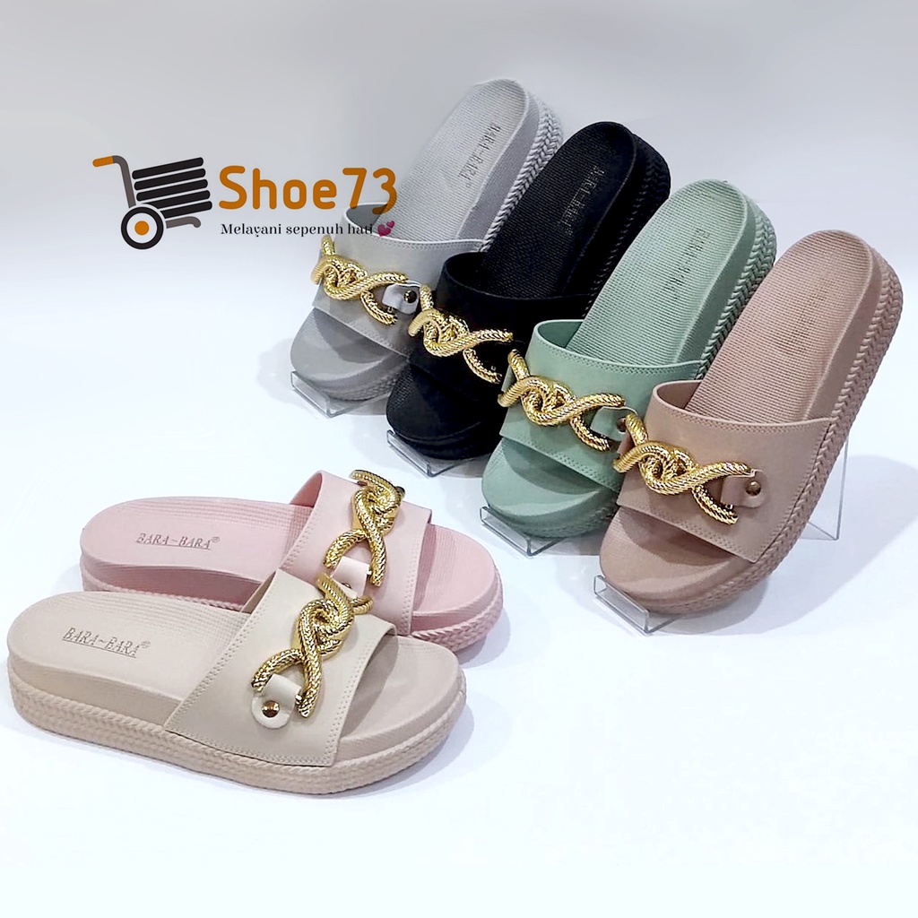 BARA-BARA JSL 895 V-58 SIZE 36-40 ORIGINAL l Sandal Selop pita jelly wanita l Sendal kokop cewek impor