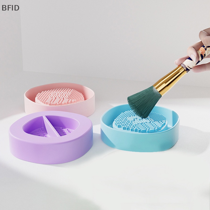 [BFID] Silicone Eyeshadow Sponge Cleaner Makeup Brush Penghilang Warna Dry Clean Mat Box [ID]