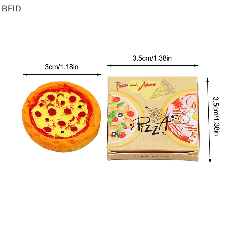 [BFID] 1set 1:12 Rumah Boneka Miniatur Pizza Dengan Packing Model Kotak Dapur Dekorasi Makanan Mainan Aksesoris Rumah Boneka Anak Berpura-Pura Bermain Mainan [ID]