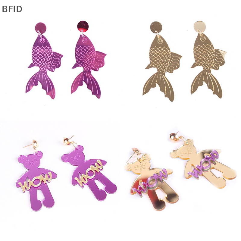 [BFID] 1pasang Anting Dinosaurus Akrilik Anting Kepiting Cicada Pribadi Kreativitas Interesg Koala Ear Stud Untuk Wanita Perhiasan Hadiah [ID]