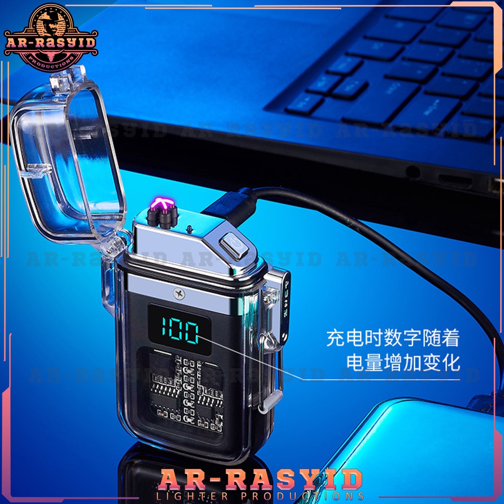 TERBARU! Korek Api USB Elektrik Double Plasma Lighter Classic Fashionable TH-613