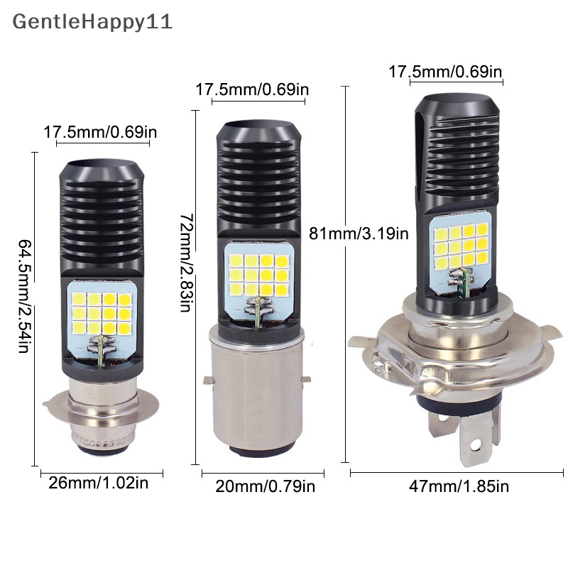 Gentlehappy 1Pc Lampu LED Moto H4 BA20D PX15D 303024smd LED Moto Bohlam Lampu Depan Motor 6500K id