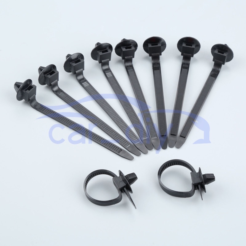 50pcs/lot Mobil Dasi Bungkus Kabel Retensi Klip Universal Tetap Pengencang Gesper Pengikat Zip Strap Push Mount Kawat Auto Motor Aksesoris Rumah