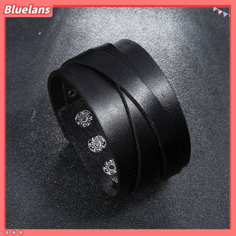 [BLS] Gelang Kreatif Sederhana Gelang Kulit Punk Pria