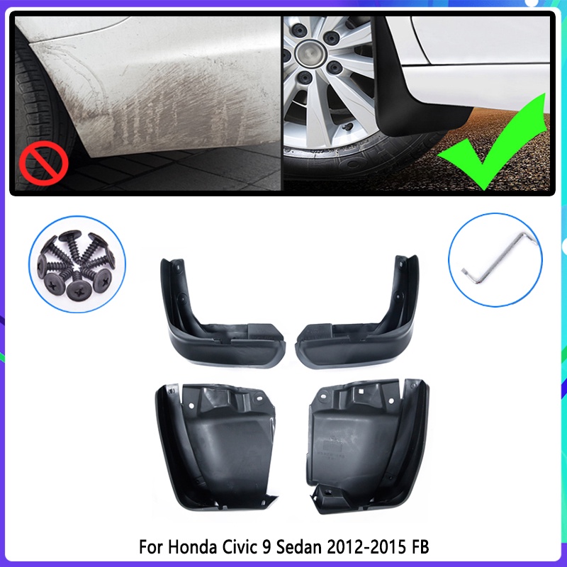 Flaps Lumpur Mobil Untuk Honda Civic 9 FB 2012 2013 2014 2015 Mudguard Splash Guard Fender Mudflaps Aksesoris Mobil