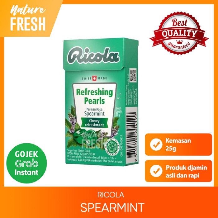 Ricola Permen Refreshing Pearls Swiss Candy