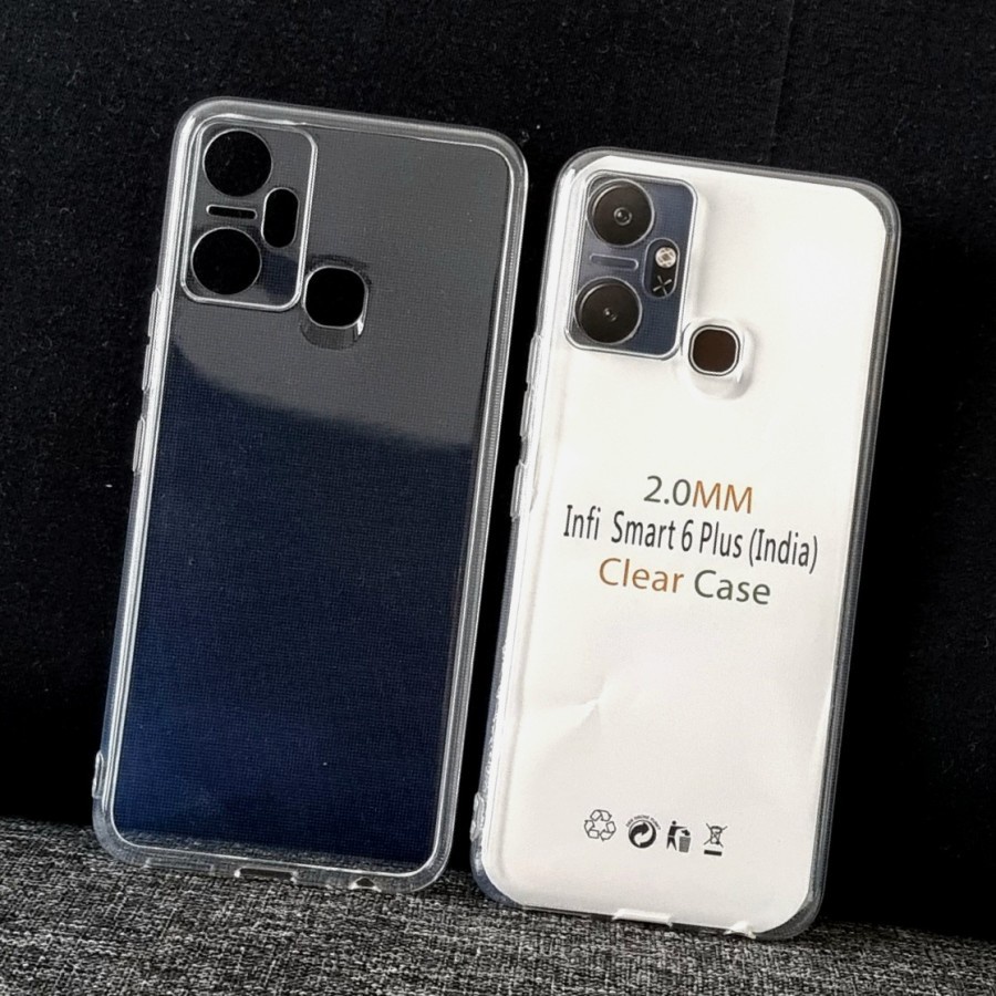 C/C- CASING COVER INFINIX SMART 6 6 NFC 6 PLUS SMART 5 SMART 4 SMART 3 PLUS SMART HD CASE SOFTCASE CLEAR HD BENING 2.00mm TRANPARAN SILIKON KARET CASING COVER SMART 3+ + NOT ANTICRACK