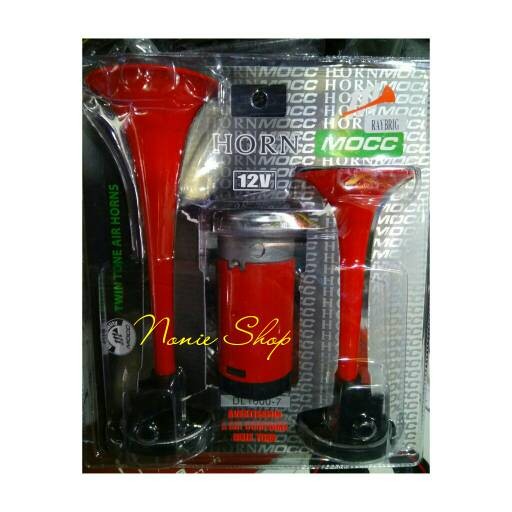 klakson angin 2 corong / terompet 12 volt utk motor / mobil