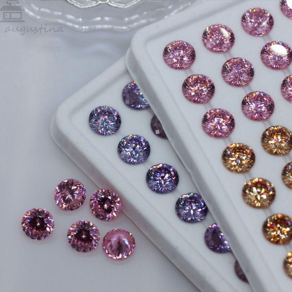 Augustina Nail Art Dekorasi Permata DIY Violet Bulat Rhinestones Zirkon Pesona Kuku