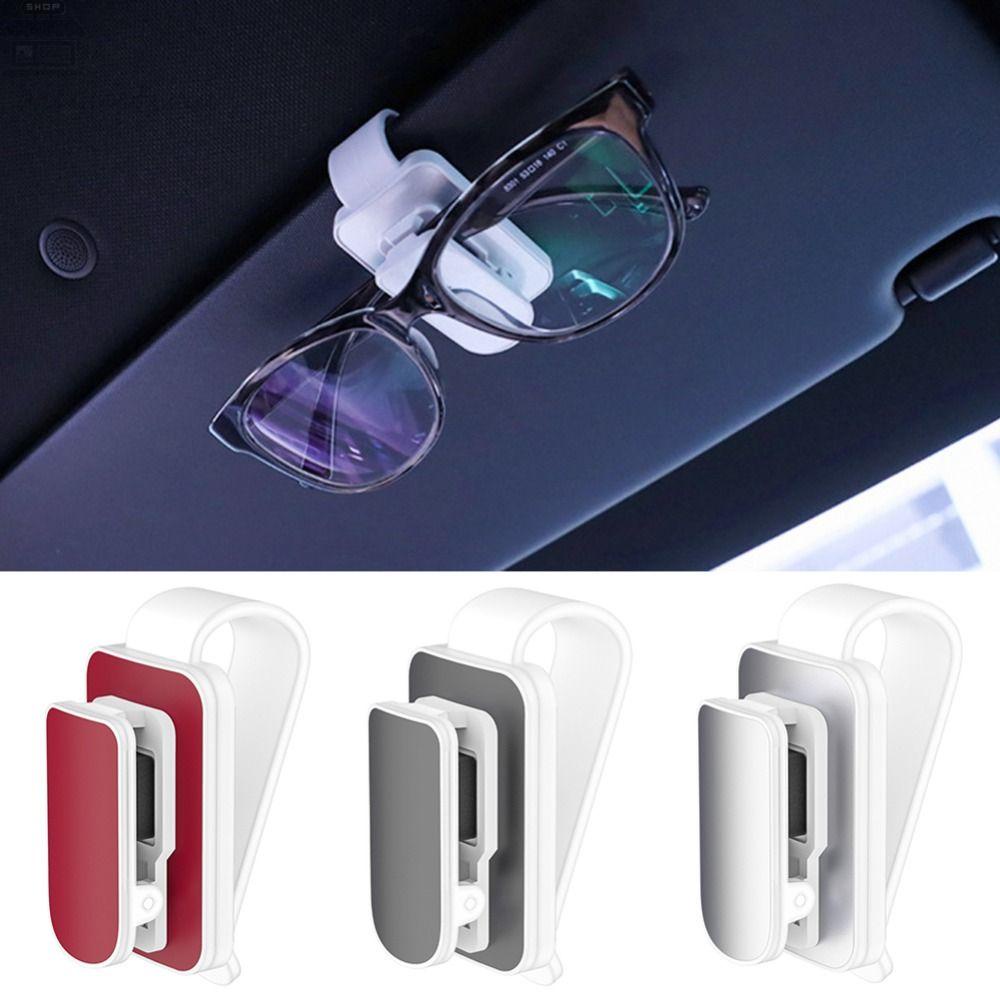 Agustina Sun Visor Glasses Clip Portable Car Interior Glasses Cases Rak Kacamata Aksesoris Mobil Penyimpanan Klip Car Sunglasses Holder