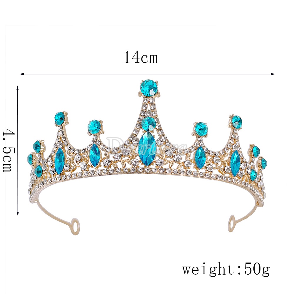 Mahkota Pengantin Hiasan Kepala Kristal Buatan Tangan Hiasan Rambut Bride Crown Princess Birthday Band