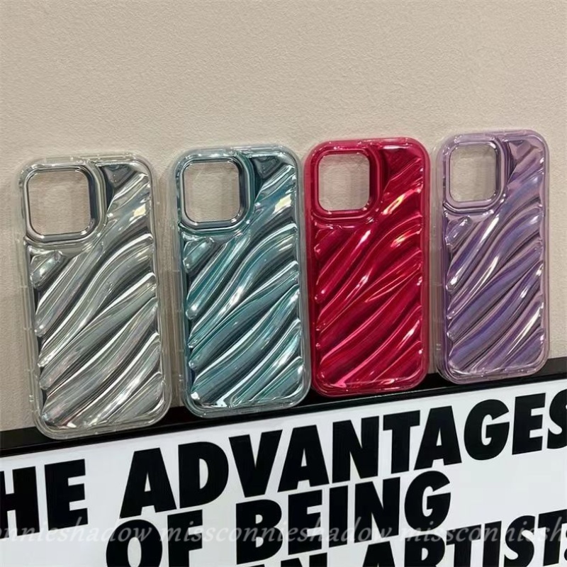 IPHONE Kartu Laser Mempesona Fashion Mewah Kompatibel Untuk Iphone13 12 11 14 Pro MAX 7Plus XR 76 6S 8plus X XS MAX SE 2020kreativitas 3D Stereo Pola Korgasi Casing Ponsel Soft Cover