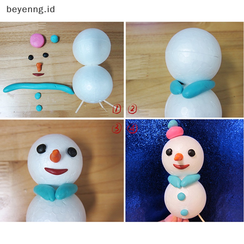 Beyen 10bulat Putih 80mm Polystyrene Foam Ball Modelling Sphere Styrofoam Kerajinan ID