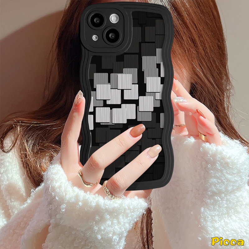 Untuk Vivo Y36 Y16 Y02 Y35 Y15 Y12s Y20 Y15s Y11 Y21s Y22 Y21 Y12 Y30 Y91 Y12i Y22s Y02s V25E V20 Y15A Y91C V25 Y17 Y33s Y93 Y50 Fashion Off.White Violent Bear Kaws Wavy Edge Cover