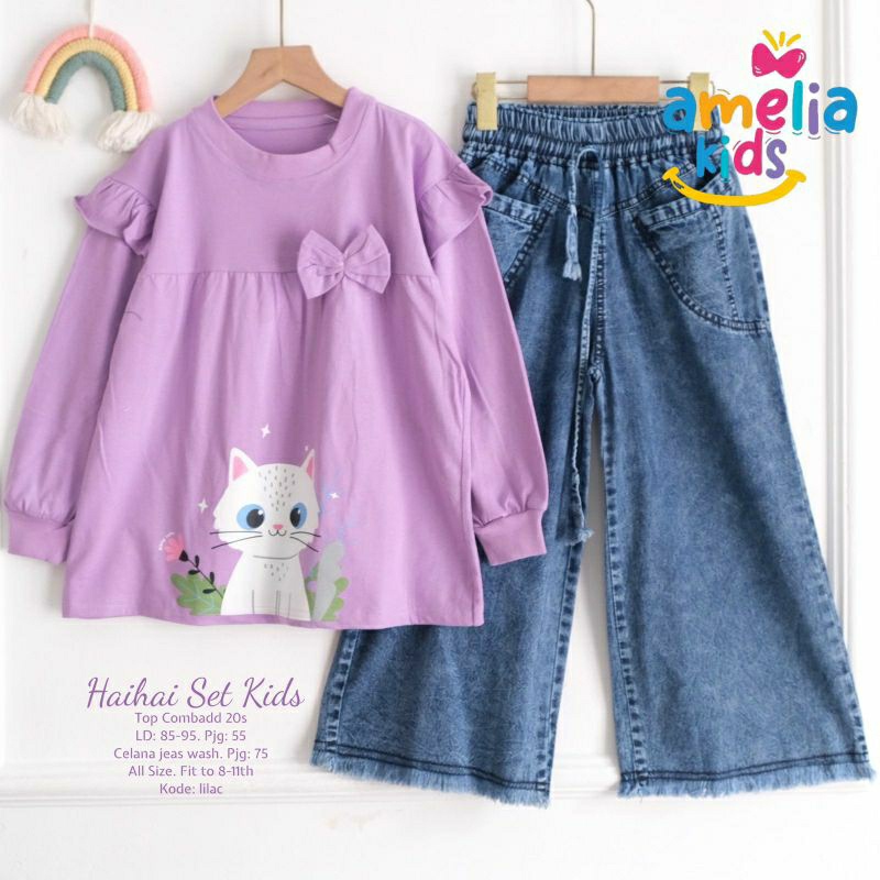 HAIHAI SET Celana (8-11th) ORI AMELIA KIDS | Setelan Anak